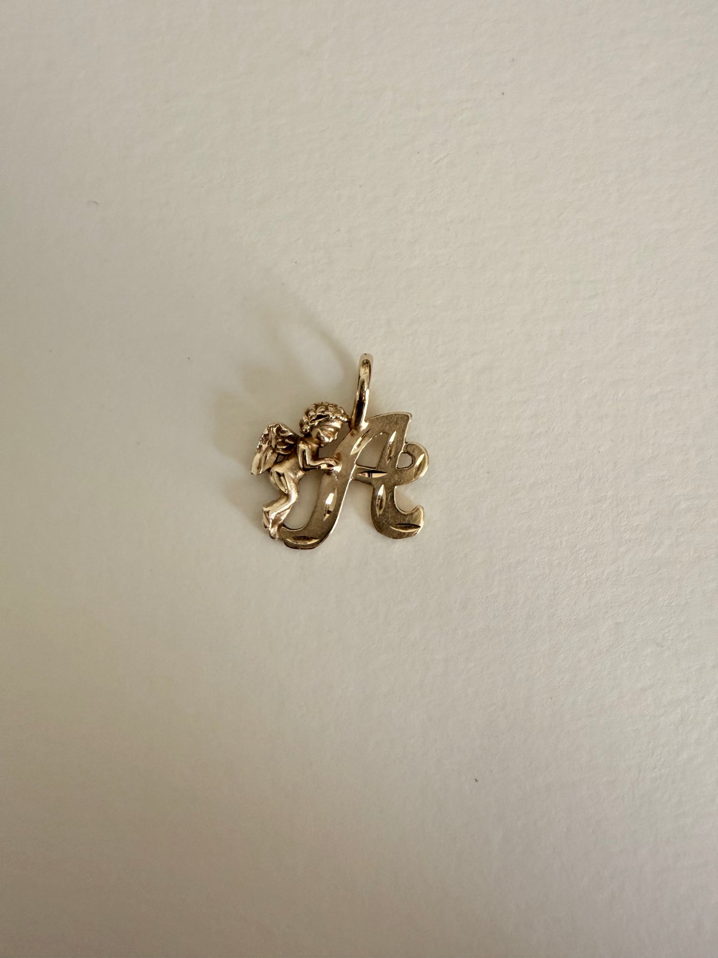 14k VTG Michael Anthony Cherub with “A” initial