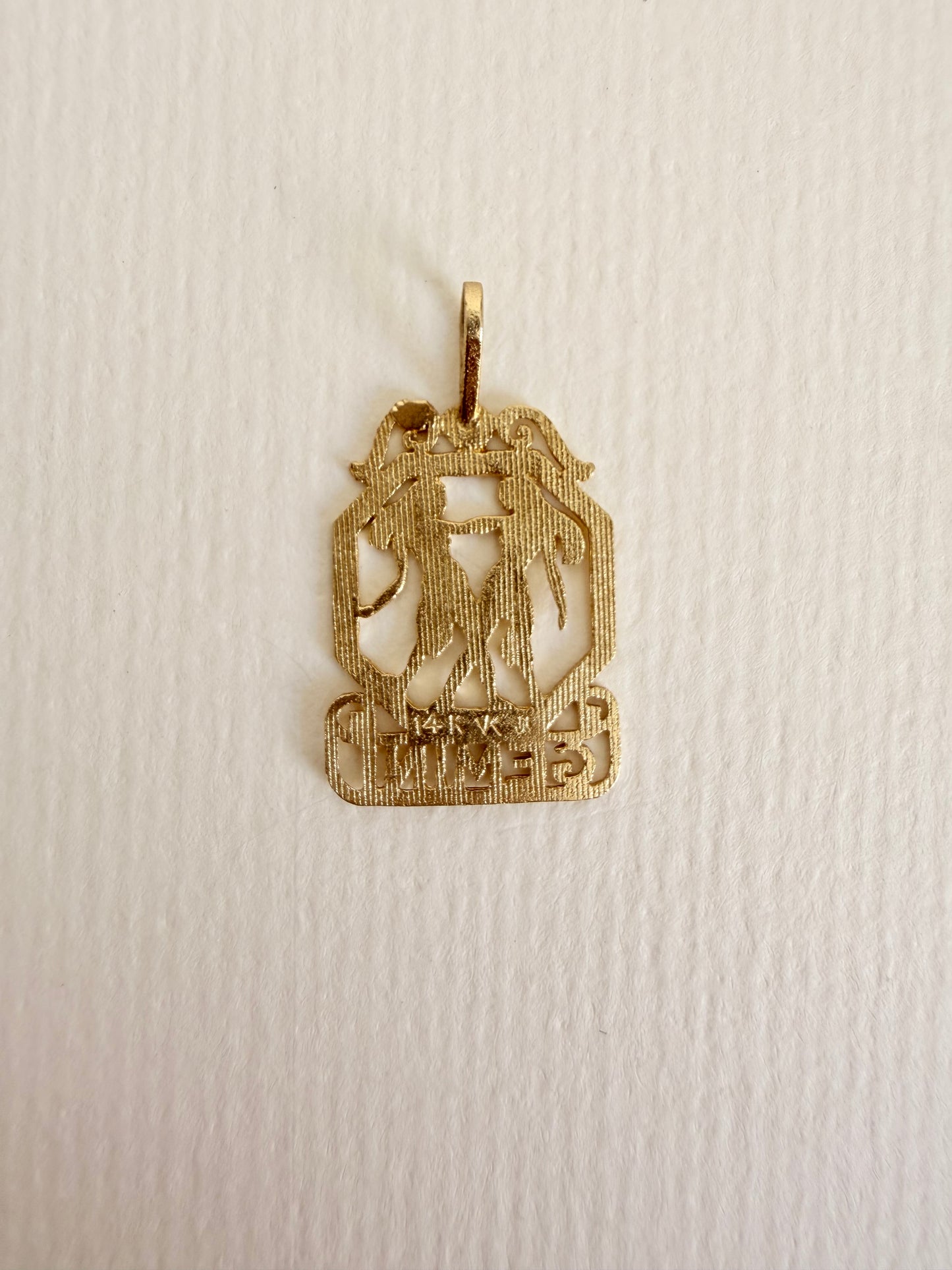 14k Gemini Zodiac Charm
