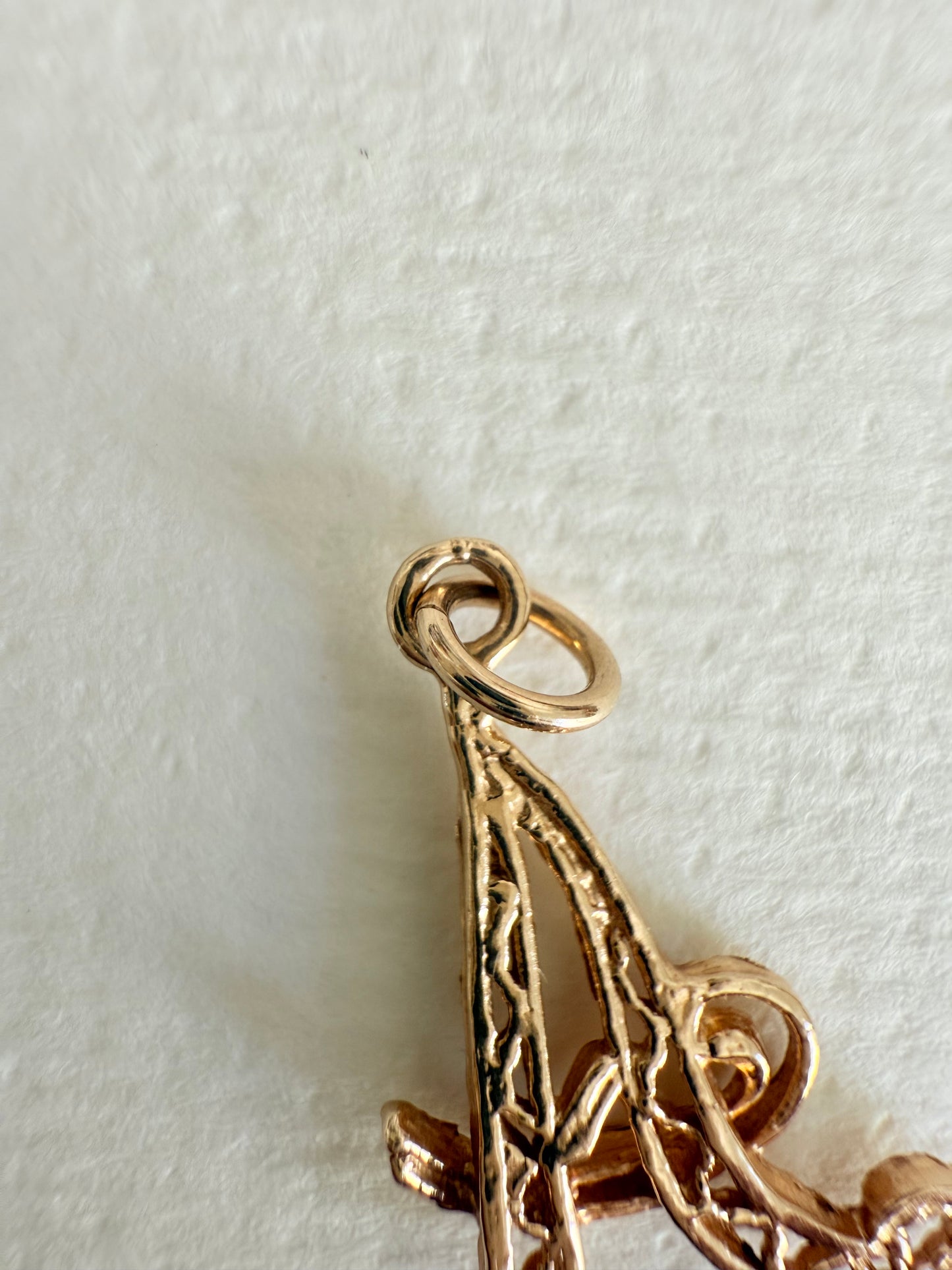 14k Filigree Cursive “A” initial