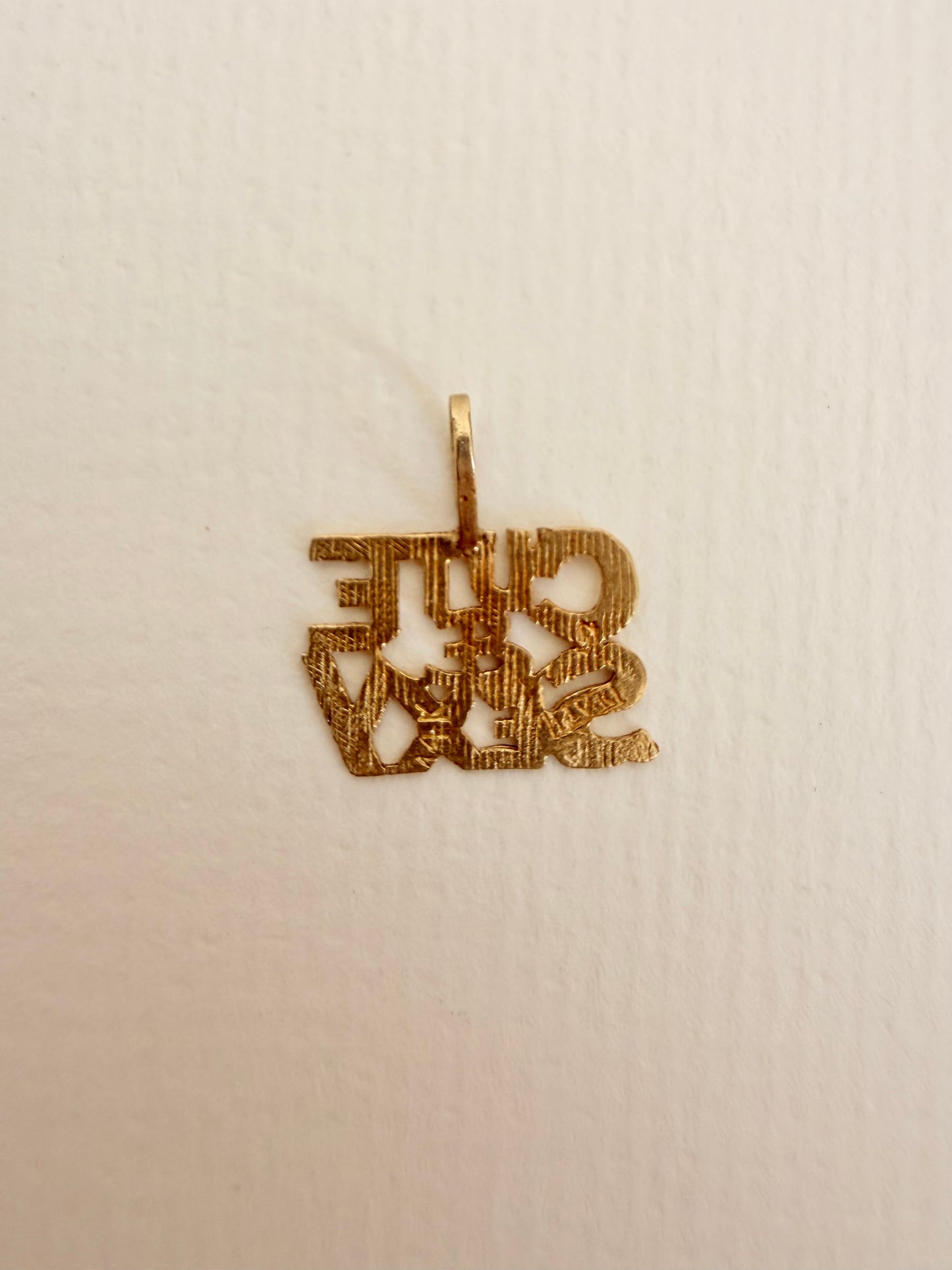 14K Solid Gold "Cute & Sexy" Charm