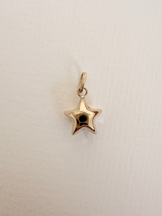 14K Large Puffy Star Charm