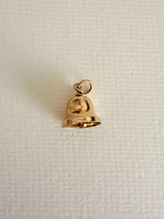 14k Solid Gold Vintage Bell
