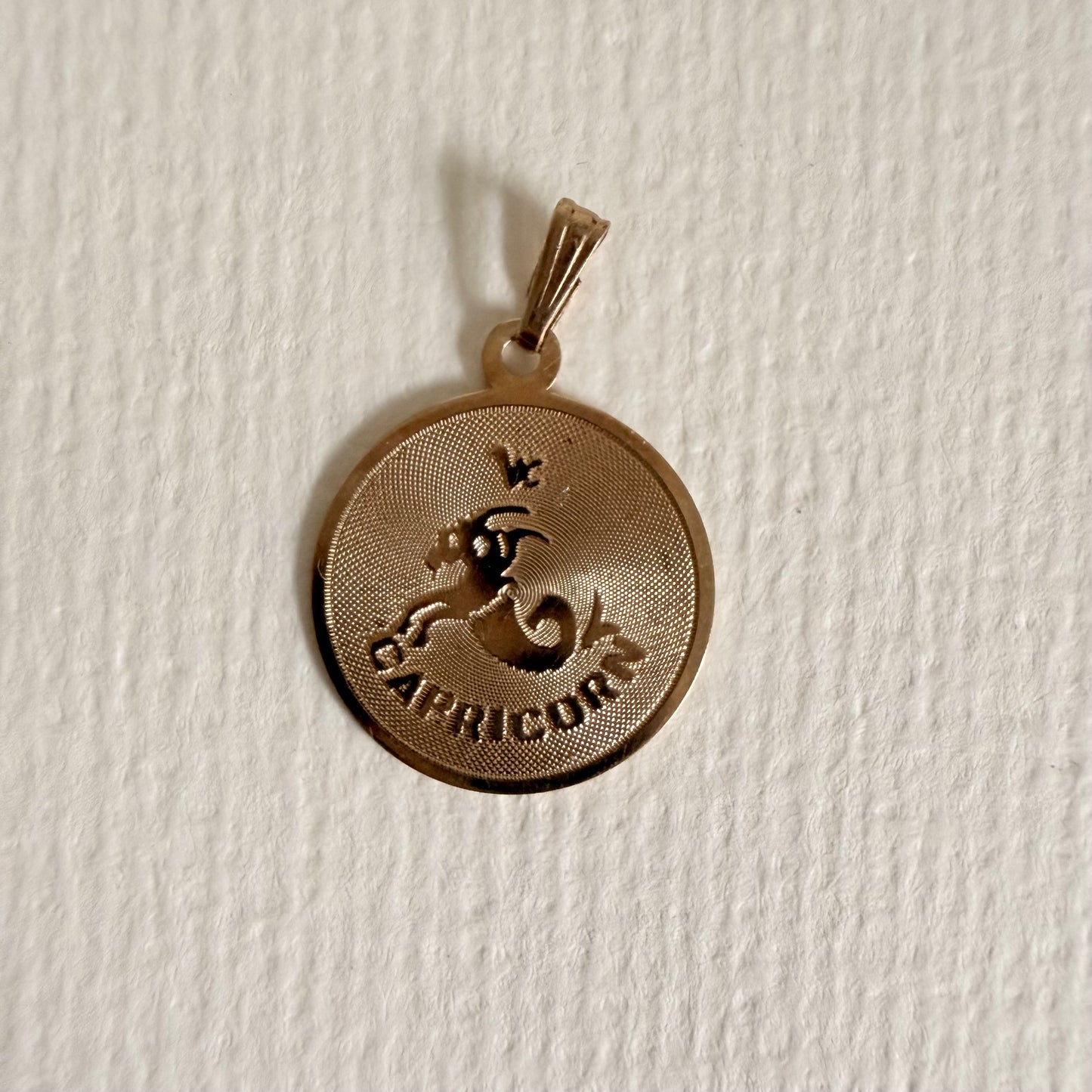 14k  Capricorn Medallion