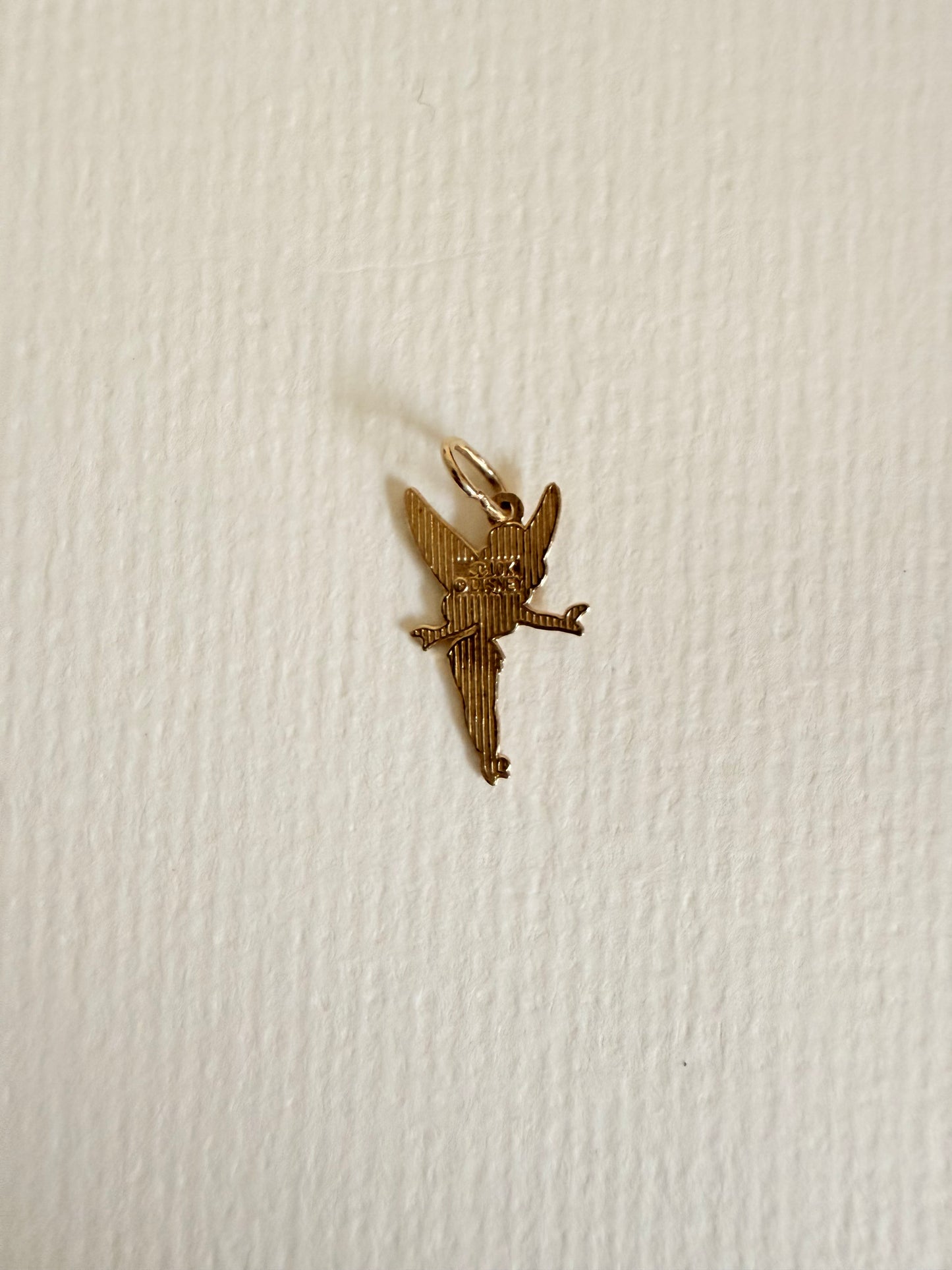 10k Tinkerbell Fairy Dainty Pendant