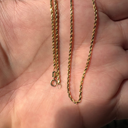 14k Italian Twist Chain 18inch