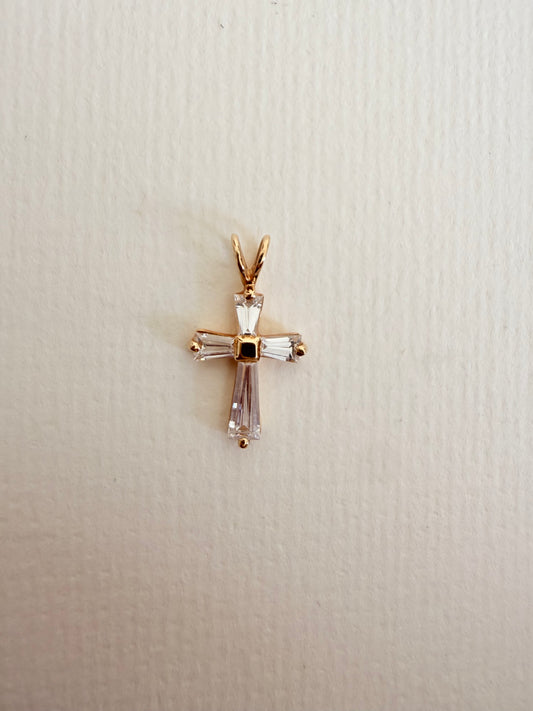 10k Vintage CZ Cross