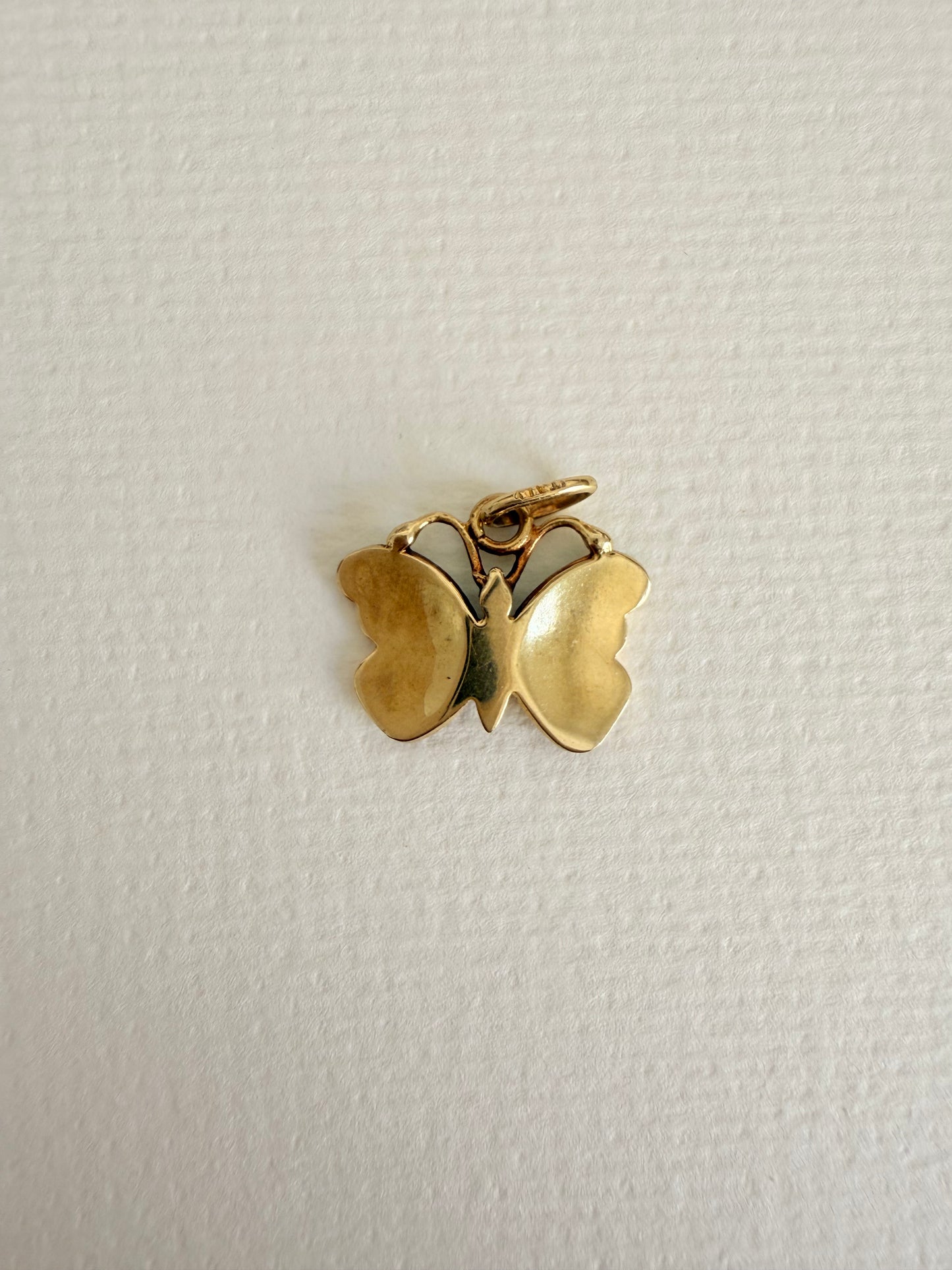 18k Vintage Enameled Butterfly