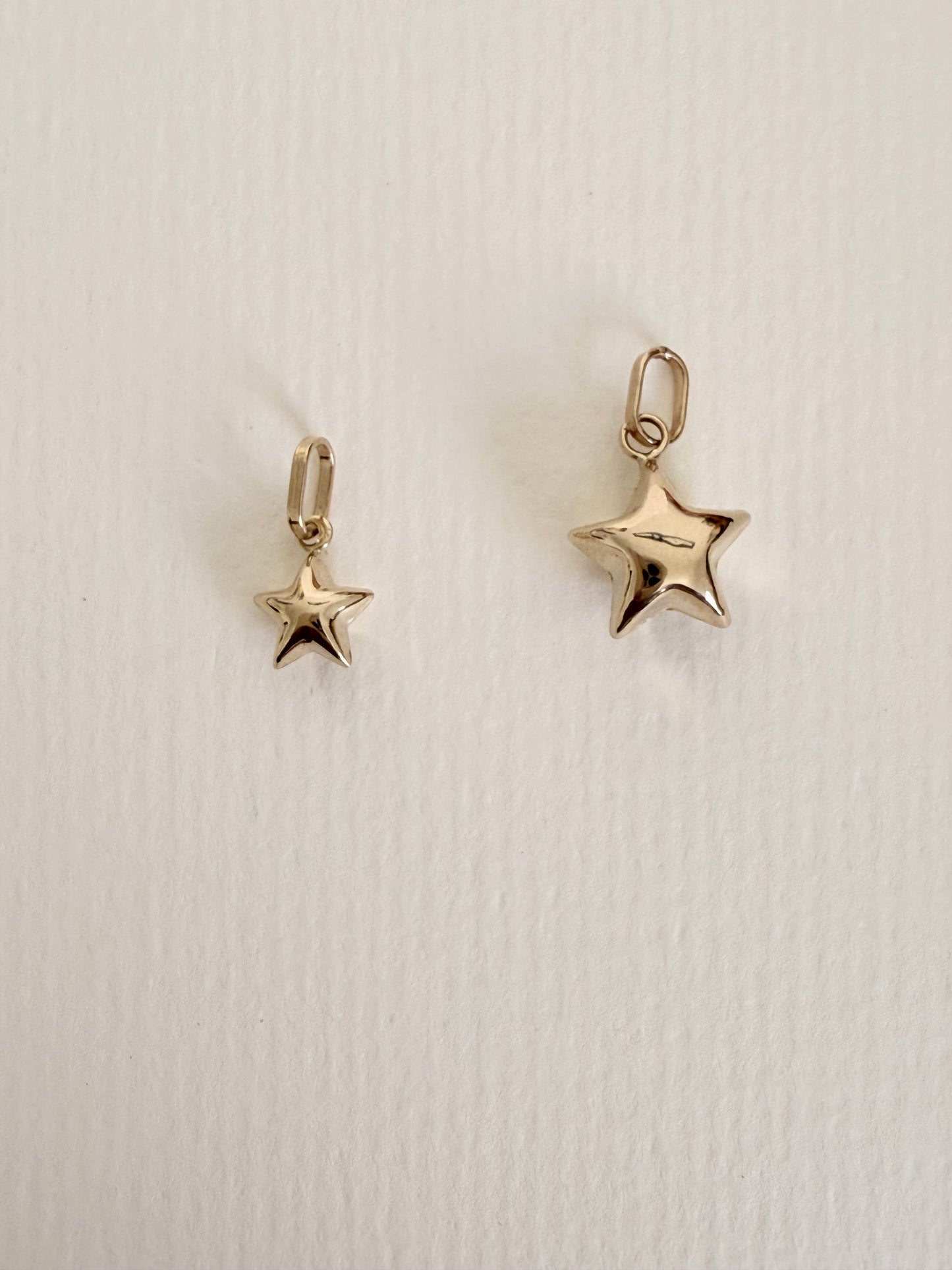 14K Large Puffy Star Charm