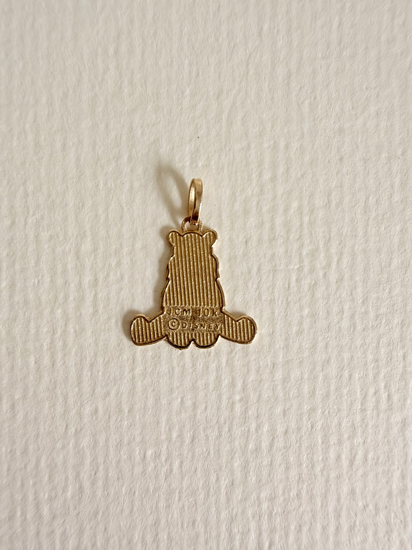 10K Vintage Pooh Bear Charm