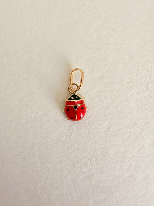 14k Red enameled Lady Bug