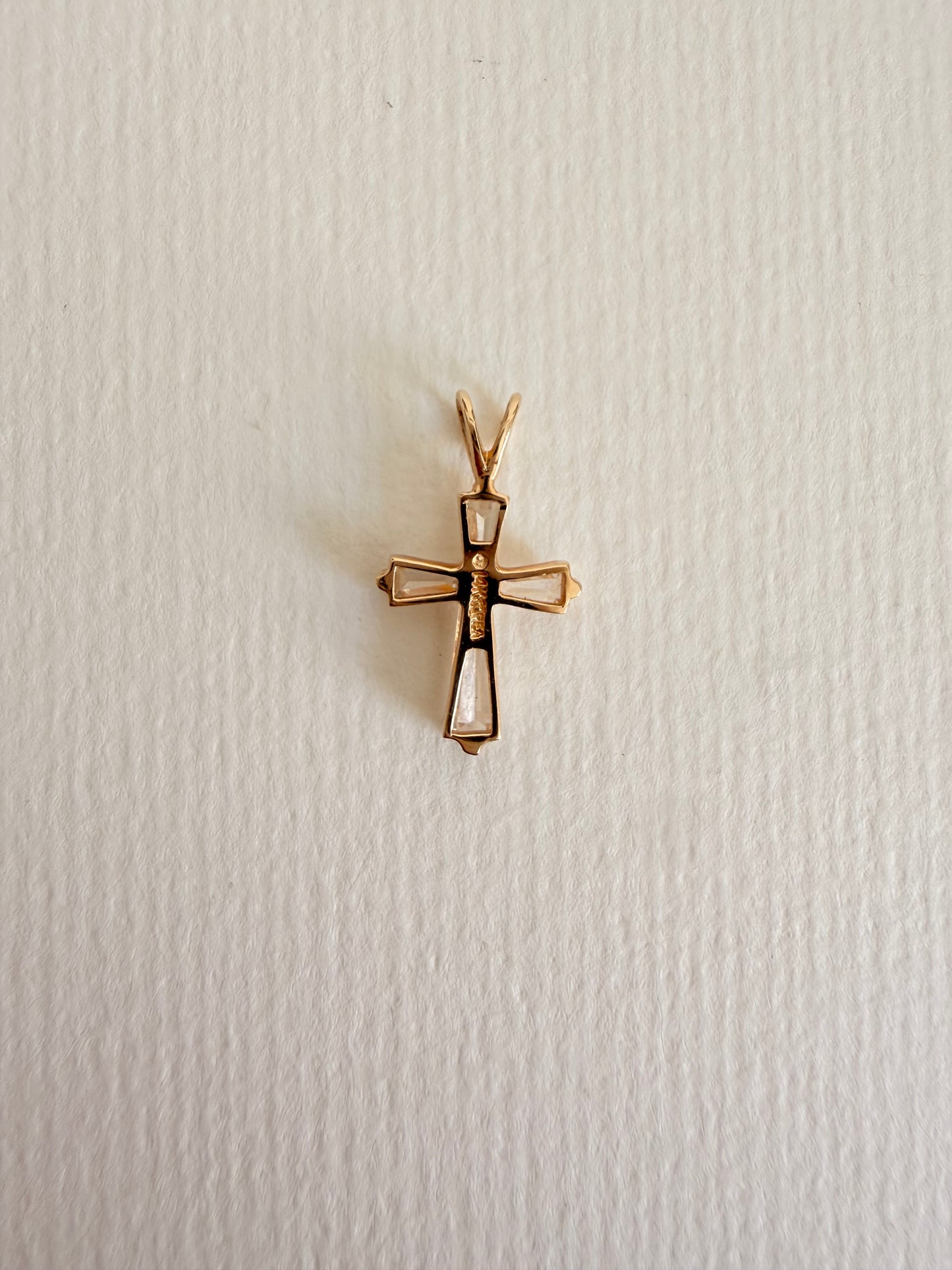 10k Vintage CZ Cross
