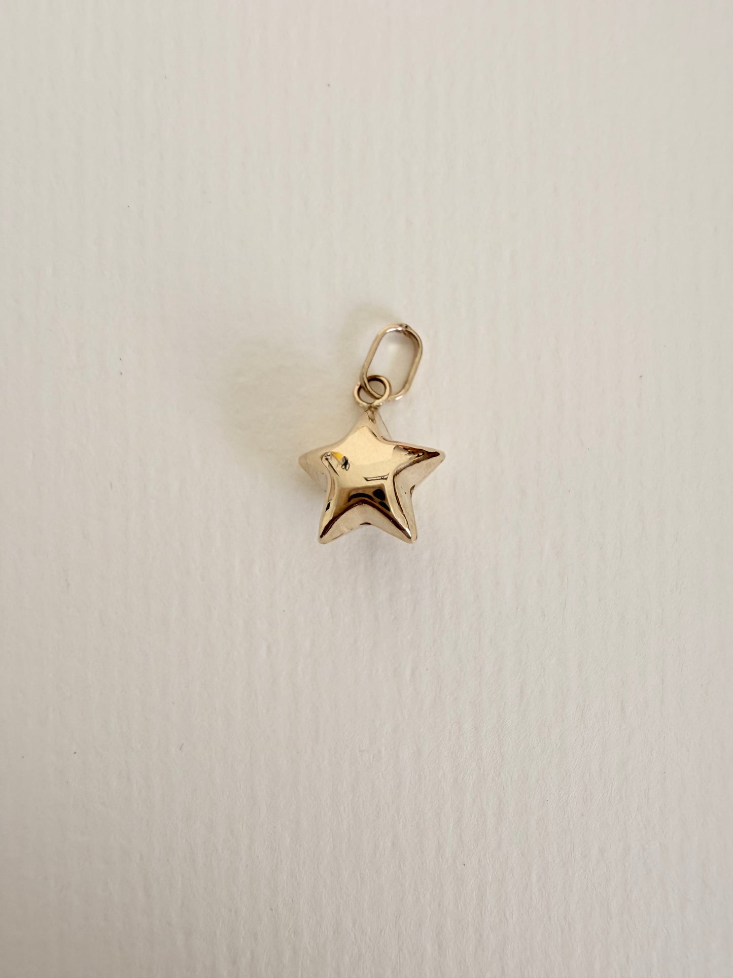 14K Large Puffy Star Charm