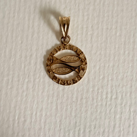 14k Michael Anthony Pisces Zodiac Pendant