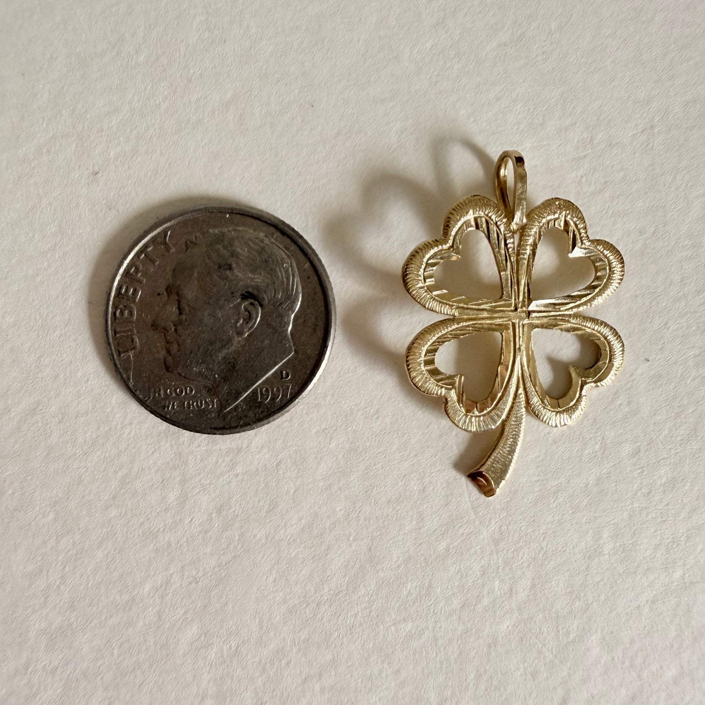 14k Four Leaf Clover