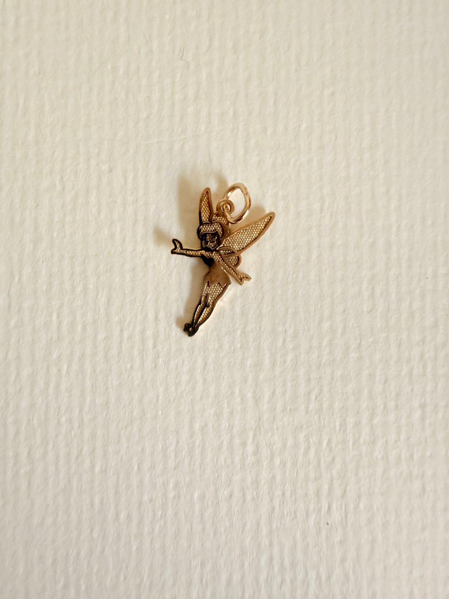 10k Tinkerbell Fairy Dainty Pendant